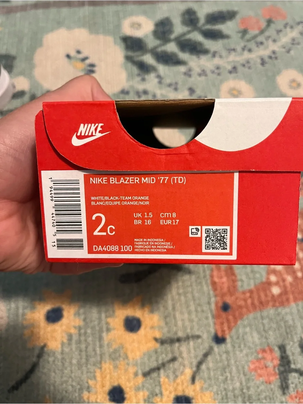 Nike Baby White & Black Blazers